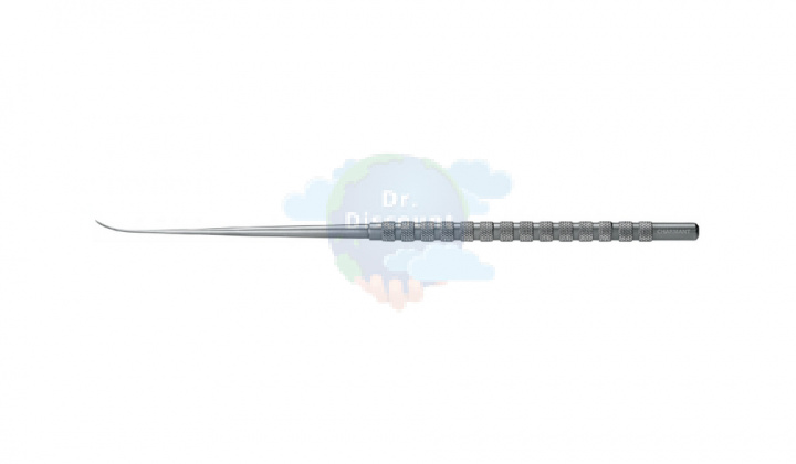 Микродиссектор изогнутый, 1,5 мм, сталь, общ. длина 185 мм