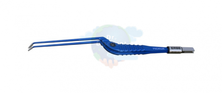 Биполярный пинцет PREMIUM, байонет (штыковидный), наконечник 1.2 мм тупой, длина 200 мм изогнут вверх
