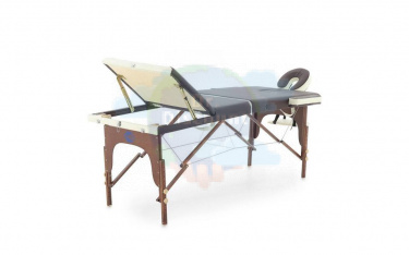 Массажный стол складной деревянный Med-Mos JF-AY01 3-х секционный NEW (темн)